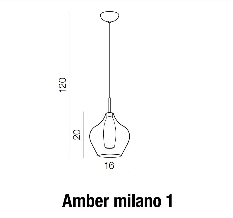 Lustra Amber Milano 1 Crom, AZ2148 (5)