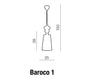 Lustra Baroco 1 Negru, AZ0064 (3)