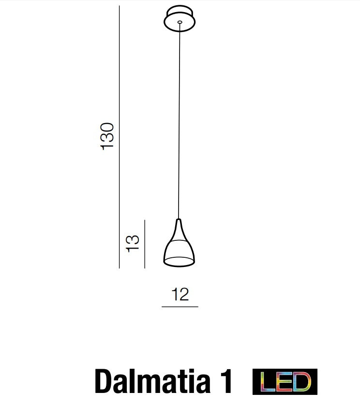 Lustra Dalmatia 1 Negru, AZ2847 (2)