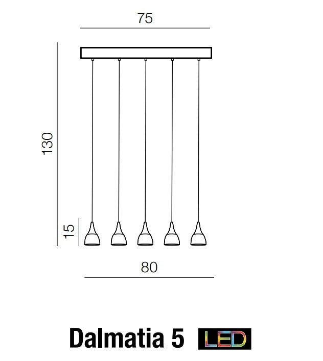 Lustra Dalmatia 5 Negru, AZ2910 (1)