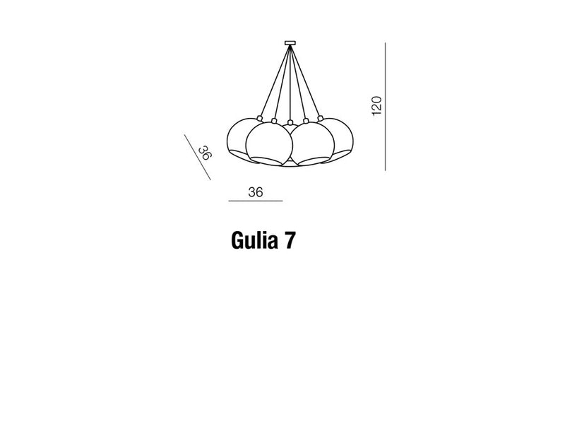 Lustra Gulia 7 Negru, AZ0635 (5)