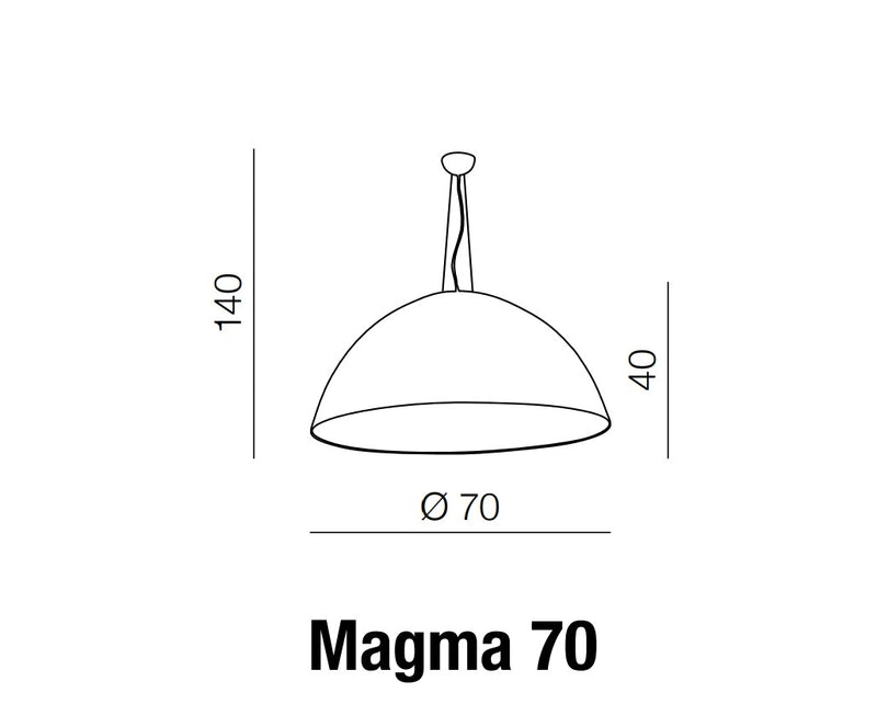 Lustra Magma 70 Negru / Alb, AZ1403 (2)