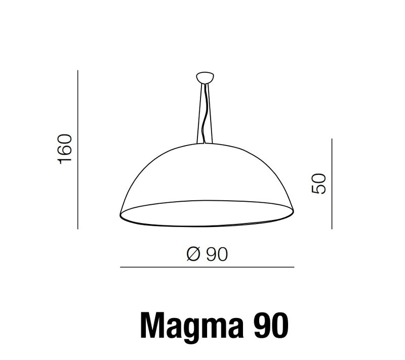 Lustra Magma 90 Negru / Alb, AZ1402 (2)