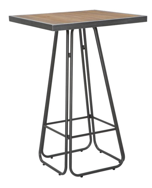 Mauro Ferretti Masa de bar din lemn si metal Dublin Square Natural / Gri inchis, L70xl70xH106 cm