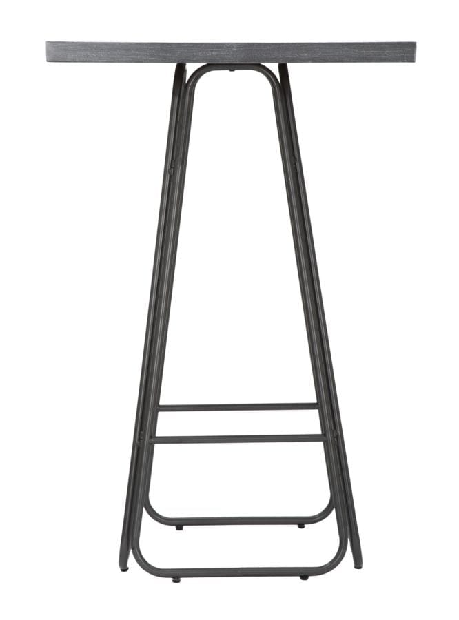 Masa de bar din lemn si metal Dublin Square Natural / Gri inchis, L70xl70xH106 cm (2)