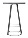 Masa de bar din lemn si metal Dublin Square Natural / Gri inchis, L70xl70xH106 cm (2)
