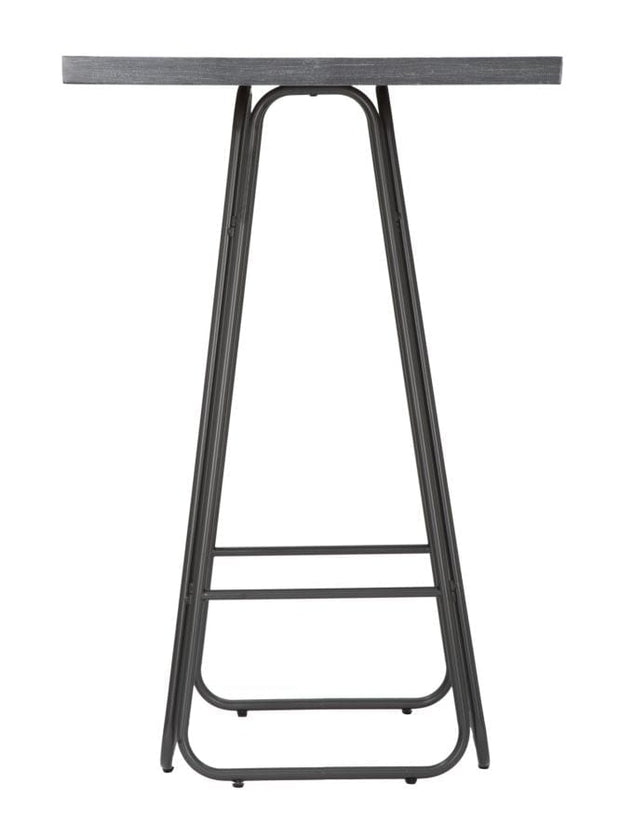 Masa de bar din lemn si metal Dublin Square Natural / Gri inchis, L70xl70xH106 cm (2)