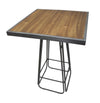 Mauro Ferretti Masa de bar din lemn si metal Dublin Square Natural / Gri inchis, L70xl70xH106 cm