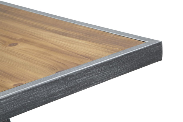 Mauro Ferretti Masa de bar din lemn si metal Dublin Square Natural / Gri inchis, L70xl70xH106 cm