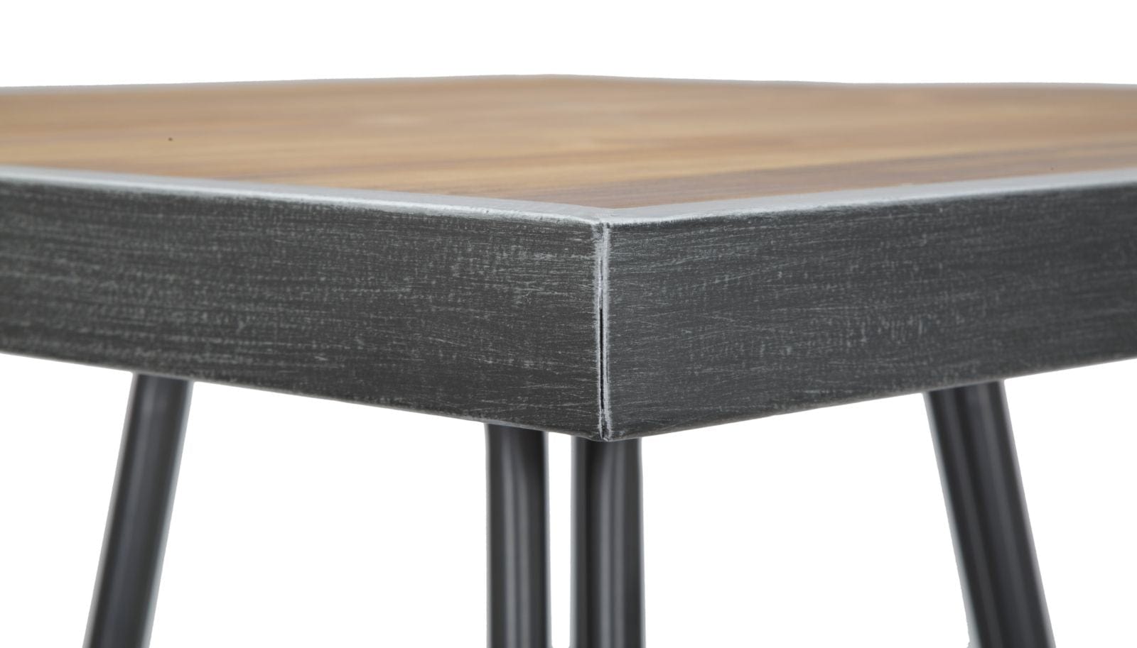 Mauro Ferretti Masa de bar din lemn si metal Dublin Square Natural / Gri inchis, L70xl70xH106 cm