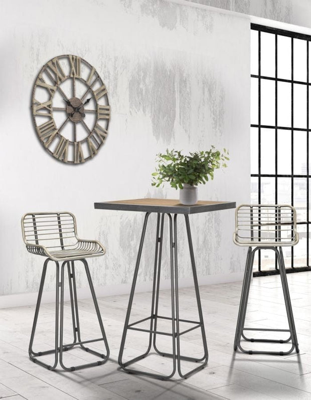 Masa de bar din lemn si metal Dublin Square Natural / Gri inchis, L70xl70xH106 cm (8)