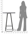 Mauro Ferretti Masa de bar din lemn si metal Dublin Square Natural / Gri inchis, L70xl70xH106 cm