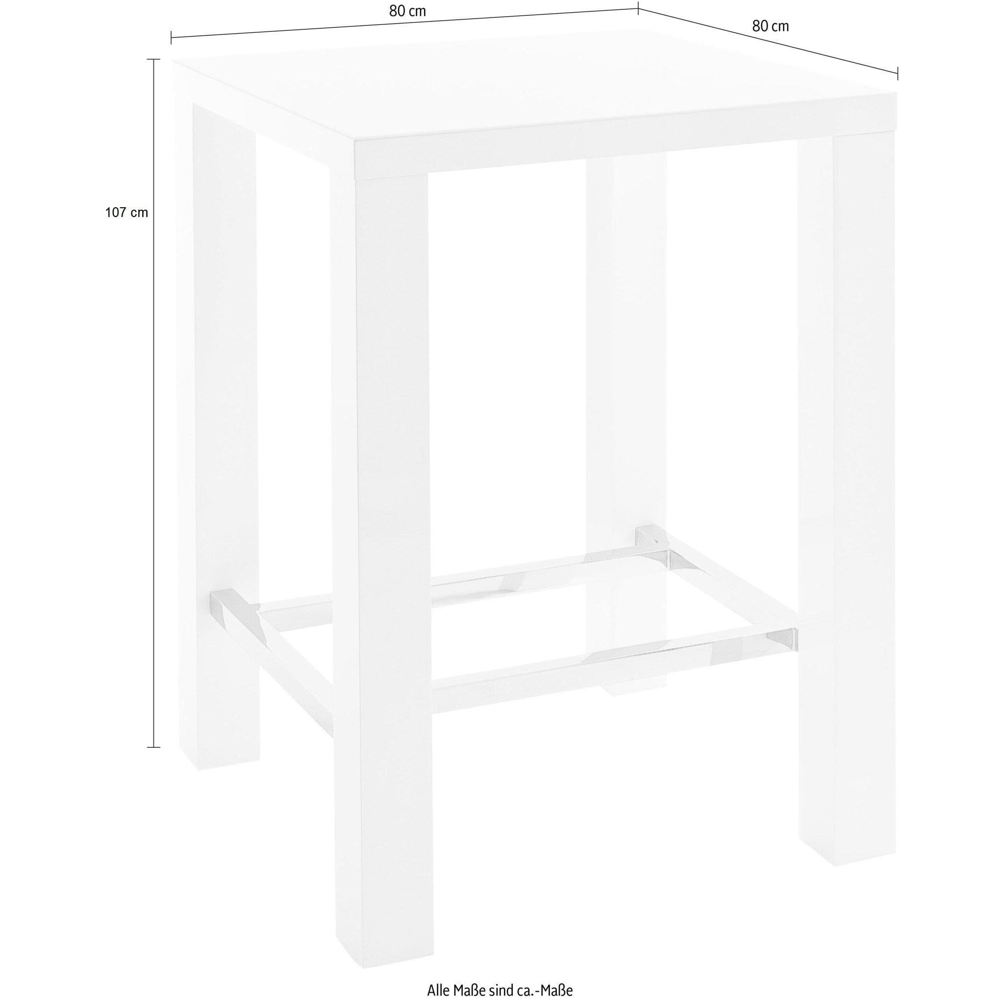 Masa de bar din MDF si sticla, Jam Square Alb, L80xl80xH107 cm (5)