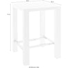 Masa de bar din MDF si sticla, Jam Square Alb, L80xl80xH107 cm (5)