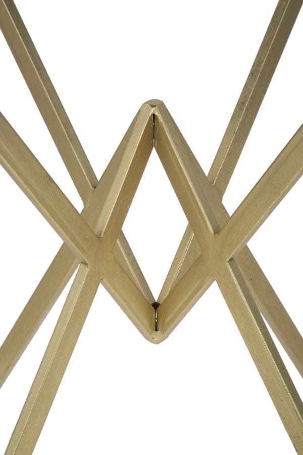 Mauro Ferretti Masa de bar din metal si sticla Piramid Auriu / Negru, L60xl60xH105 cm