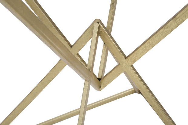 Masa de bar din metal si sticla Piramid Auriu / Negru, L60xl60xH105 cm (7)