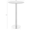 Masa de bar din sticla si metal, Zarina 1 Round Alb / Crom, Ø65xH105 cm (4)