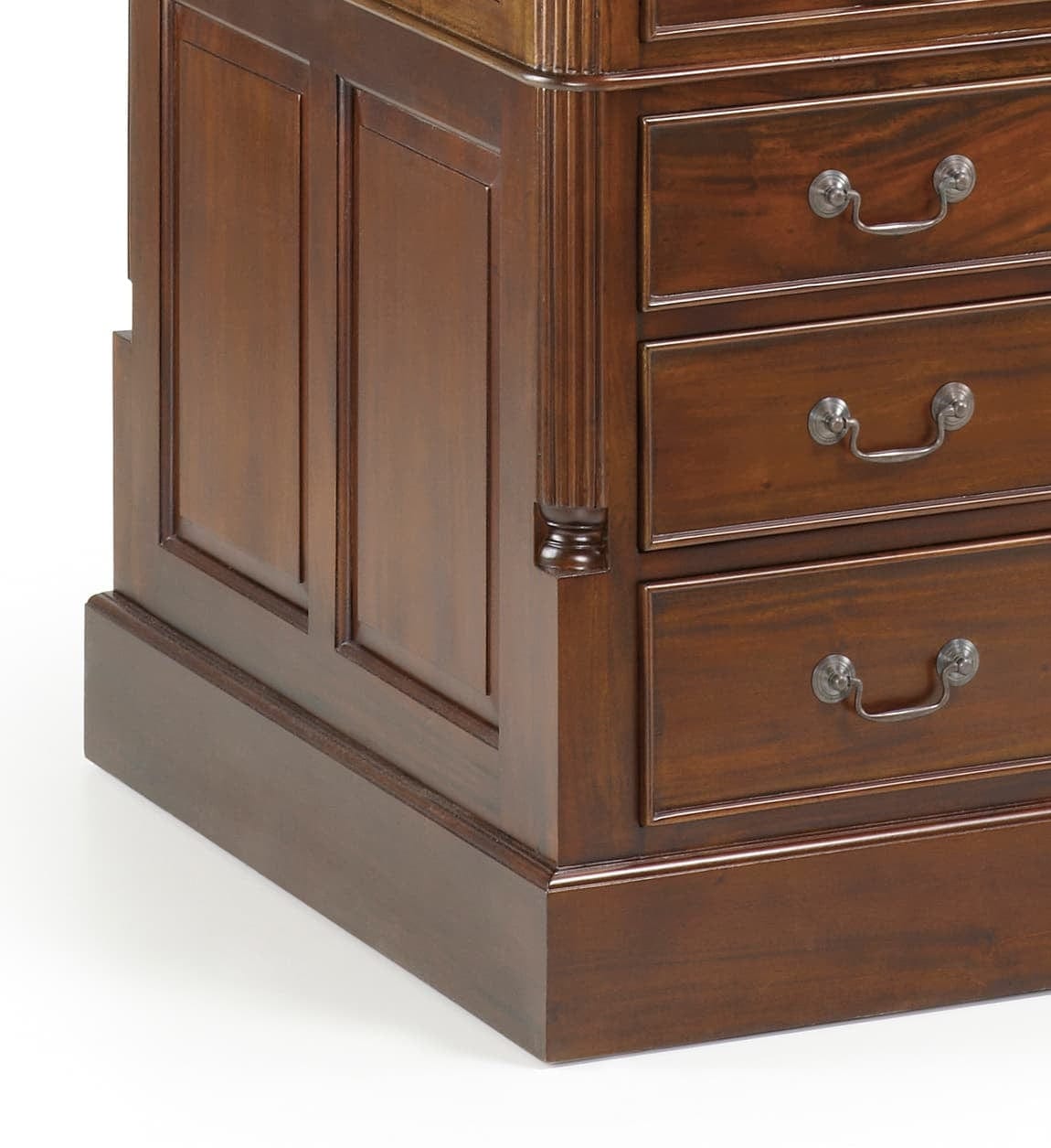 Moycor Masa de birou din lemn cu 6 sertare si 1 usa, Vintage Panter Nuc, L160xl80xH80 cm