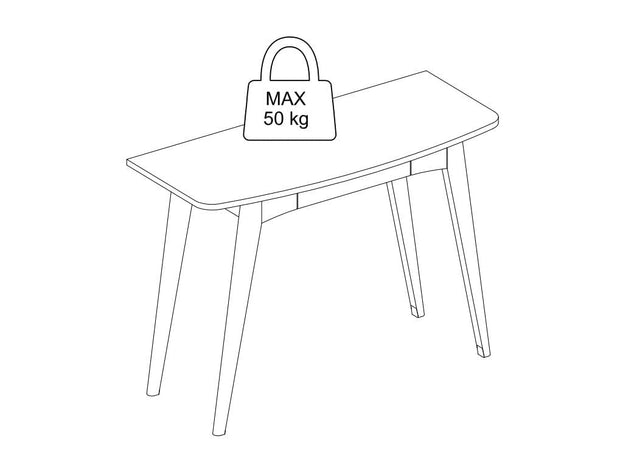 Masa de birou din lemn si furnir, cu 1 sertar, Woodstock Stejar, L105xl45xH74 cm (10)