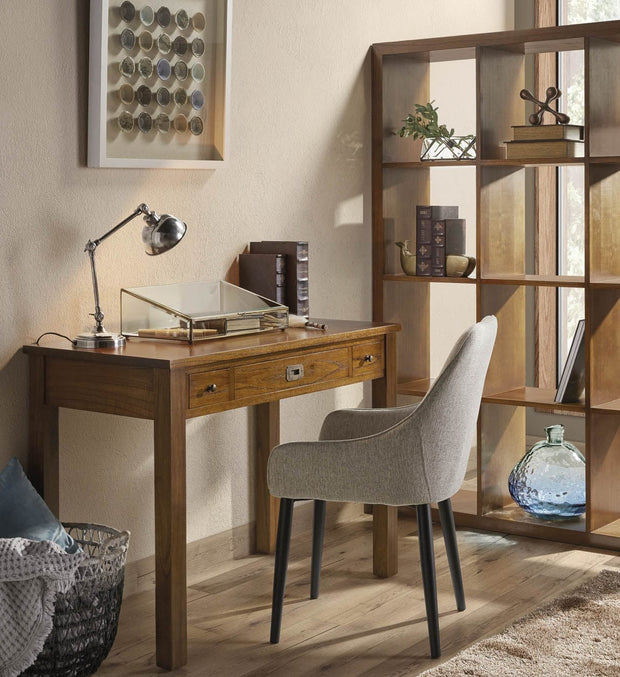 Masa de birou din lemn si furnir, cu 3 sertare, Star III Nuc, L110xl55xH80 cm (1)