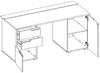 Masa de birou din pal si MDF, cu 2 sertare si 2 usi Gabrielle 15 Alb, L158xl67xH76 cm (4)