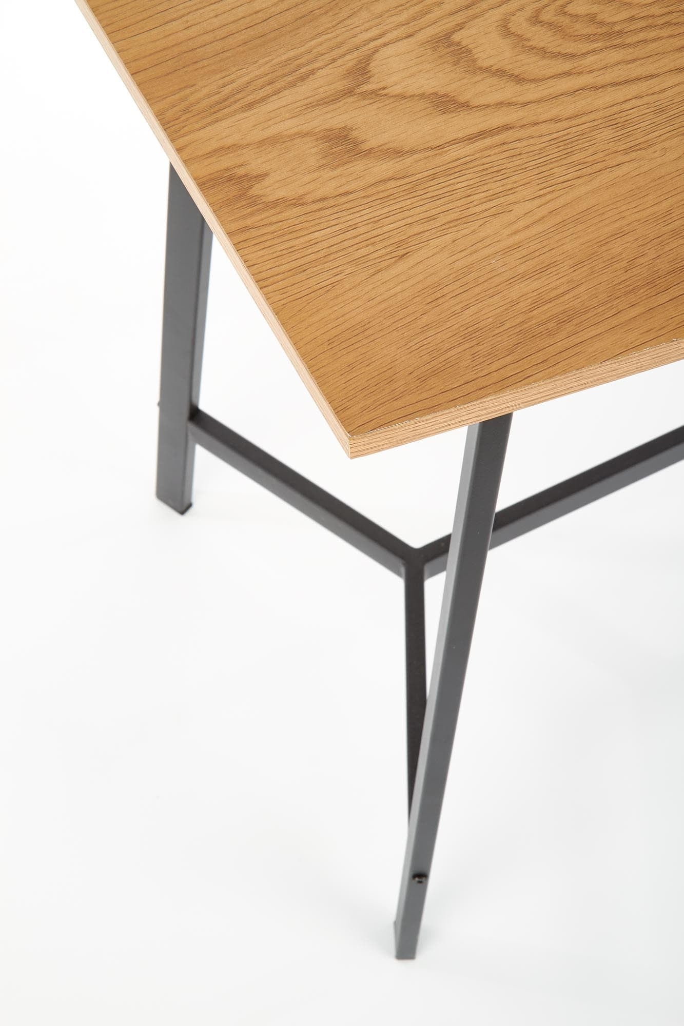 Masa de birou din pal si metal Ben-41 Stejar / Negru, L100xl50xH76 cm (8)