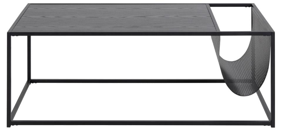 Masa de cafea cu suport pentru reviste, din pal si metal, Seaford Antracit / Negru, L110xl60xH40 cm (6)