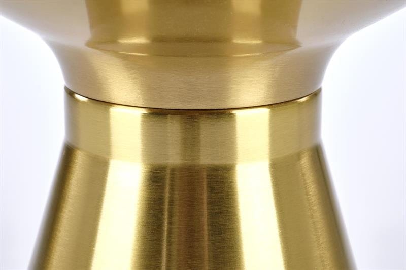 Halmar Masa de cafea din ceramica si metal, Tributis Negru / Auriu, Ø50xH52 cm