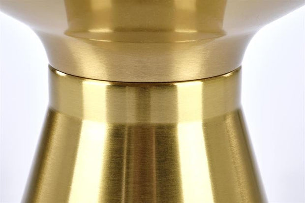 Halmar Masa de cafea din ceramica si metal, Tributis Negru / Auriu, Ø50xH52 cm