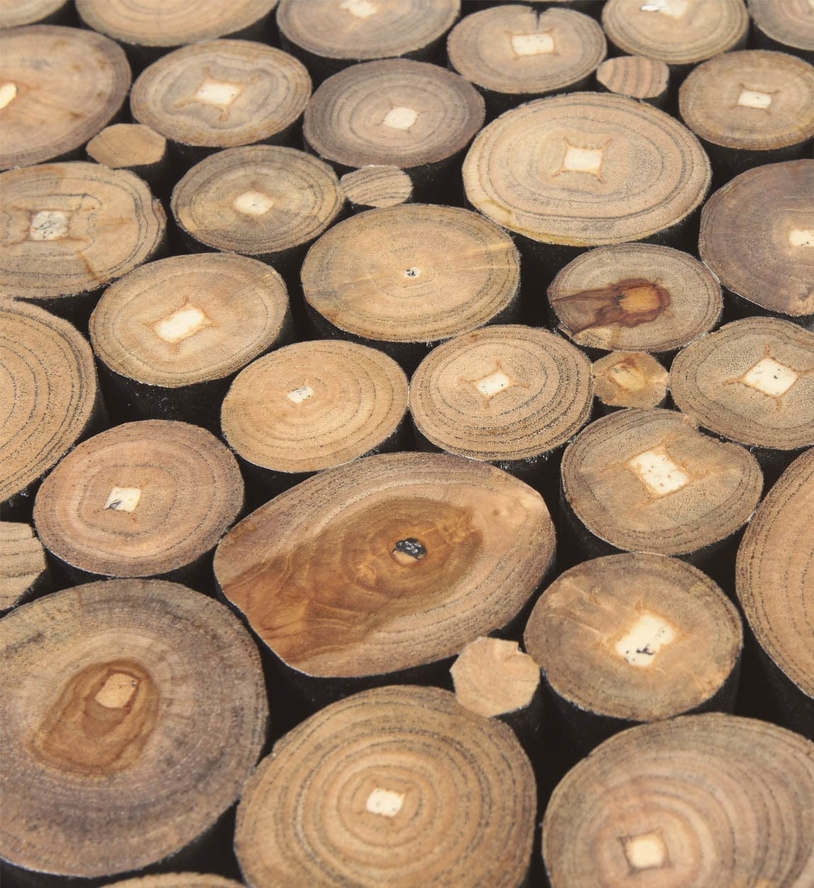 Masa de cafea din lemn, Cody Large Negru / Natural, Ø70xH50 cm (2)