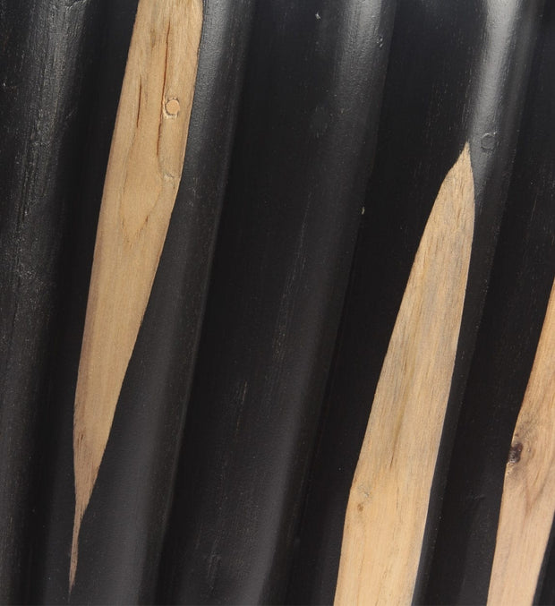 Masa de cafea din lemn, Cody Large Negru / Natural, Ø70xH50 cm (5)