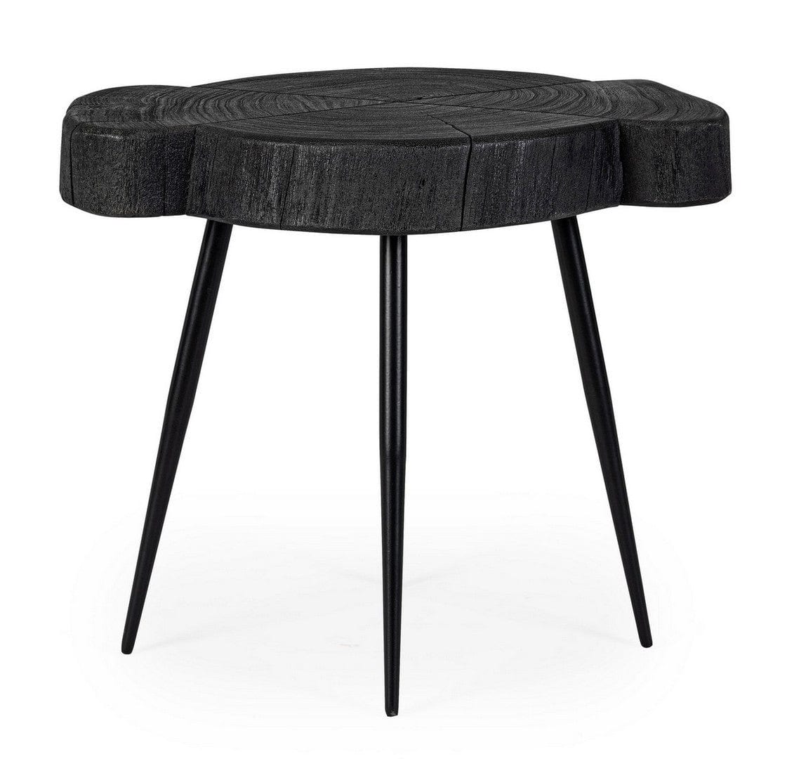 Bizzotto Masa de cafea din lemn de salcam si metal Zakia Negru, L45xl35xH40 cm