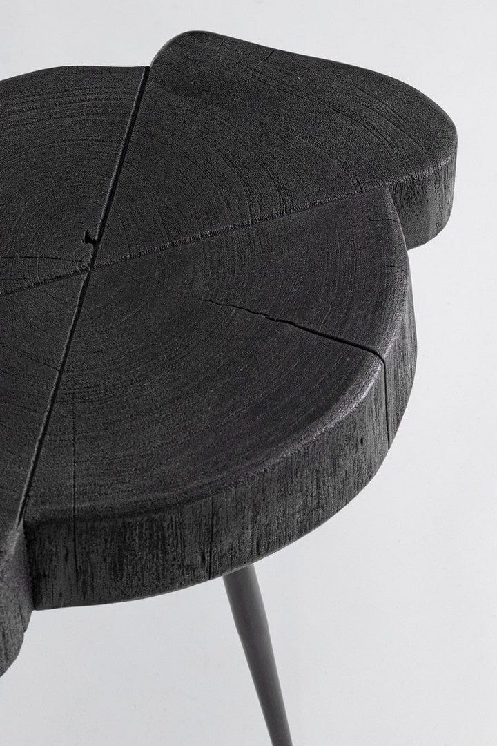 Bizzotto Masa de cafea din lemn de salcam si metal Zakia Negru, L45xl35xH40 cm