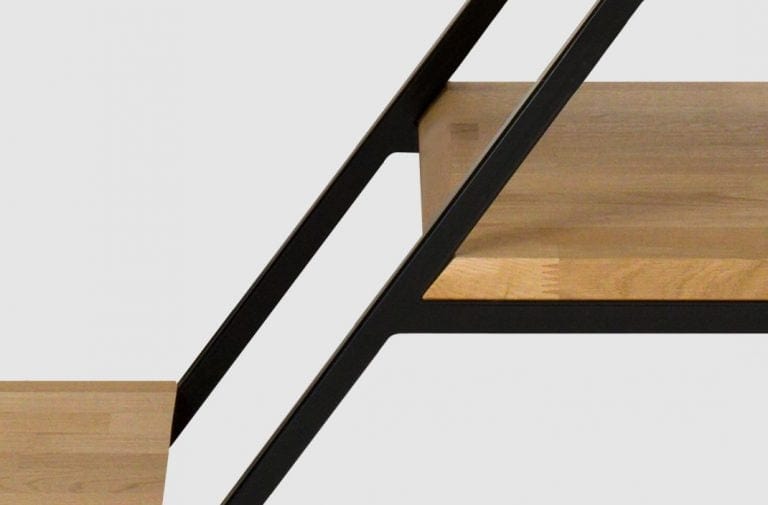 Wersal Masa de cafea din lemn de stejar, cu picioare metalice, Ellisa Stejar / Negru, L100xl50xH45 cm