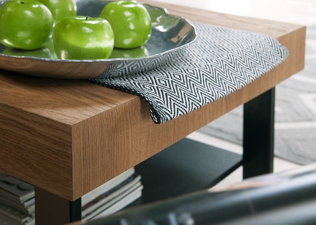 Szynaka Masa de cafea din lemn, furnir si metal Mosaic 41 Stejar / Negru, L110xl60xH48 cm