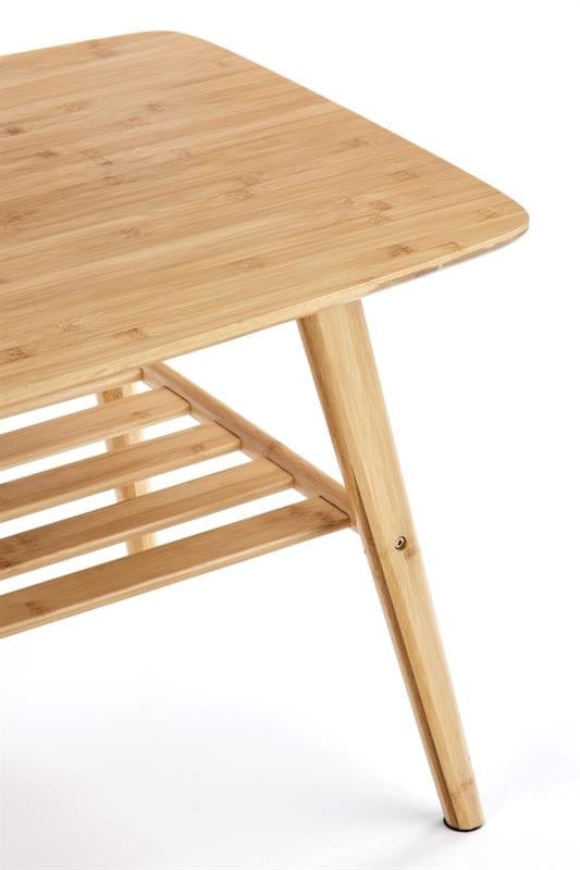 Halmar Masa de cafea din lemn si bambus, Menodora Natural, L120xl60xH50 cm