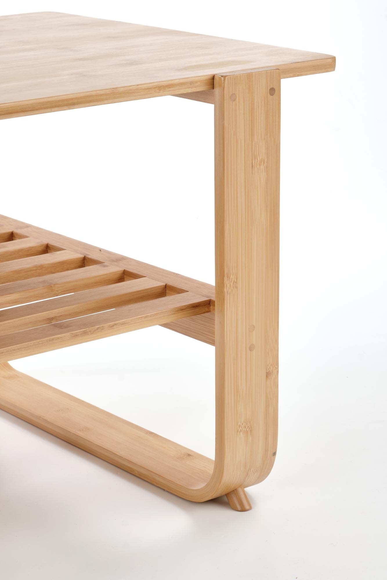 Halmar Masa de cafea din lemn si bambus, Siani  Natural, L120xl57xH46 cm