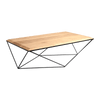 Masa de cafea din lemn si metal, Daryl Wood Stejar / Negru, L140xl80xH45 cm