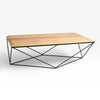 Masa de cafea din lemn si metal, Daryl Wood Stejar / Negru, L140xl80xH45 cm (1)