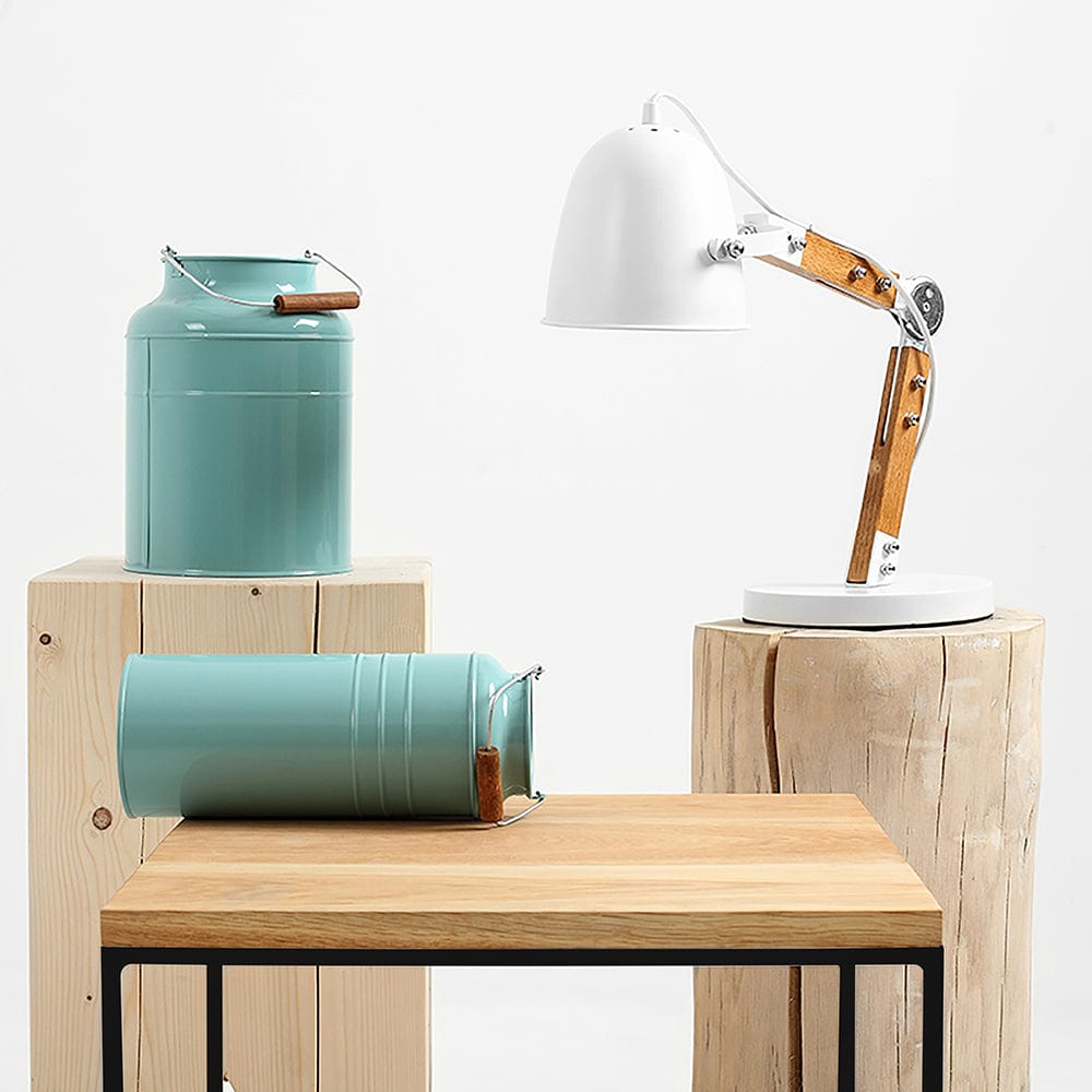 Masa de cafea din lemn si metal, Tensio Wood Stejar / Alb, L50xl50xH45 cm (1)