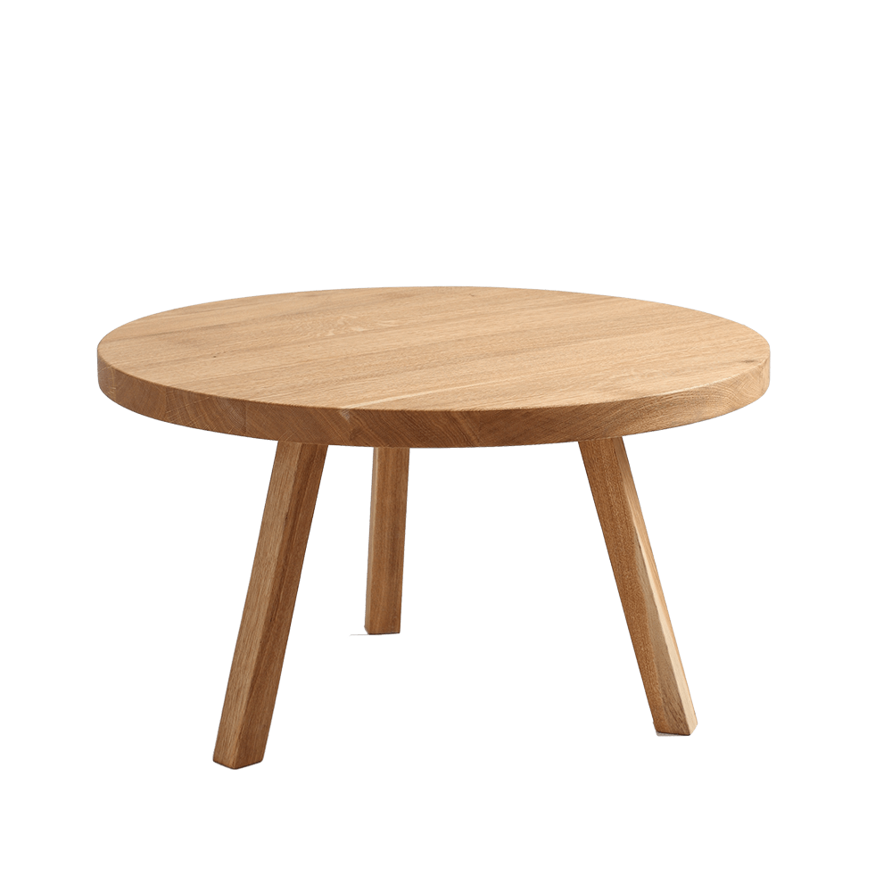 Masa de cafea din lemn, Treben Wood Round Stejar / Natural, Ø80xH45 cm