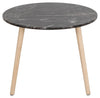 Masa de cafea din marmura si lemn, Roslin Maro / Stejar White Wash, Ø60xH45,5 cm (1)
