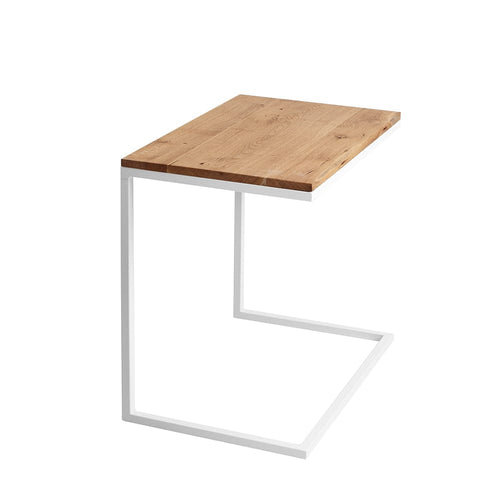 Masa de cafea din MDF, Lupe Stejar / Alb, L60xl40xH60 cm