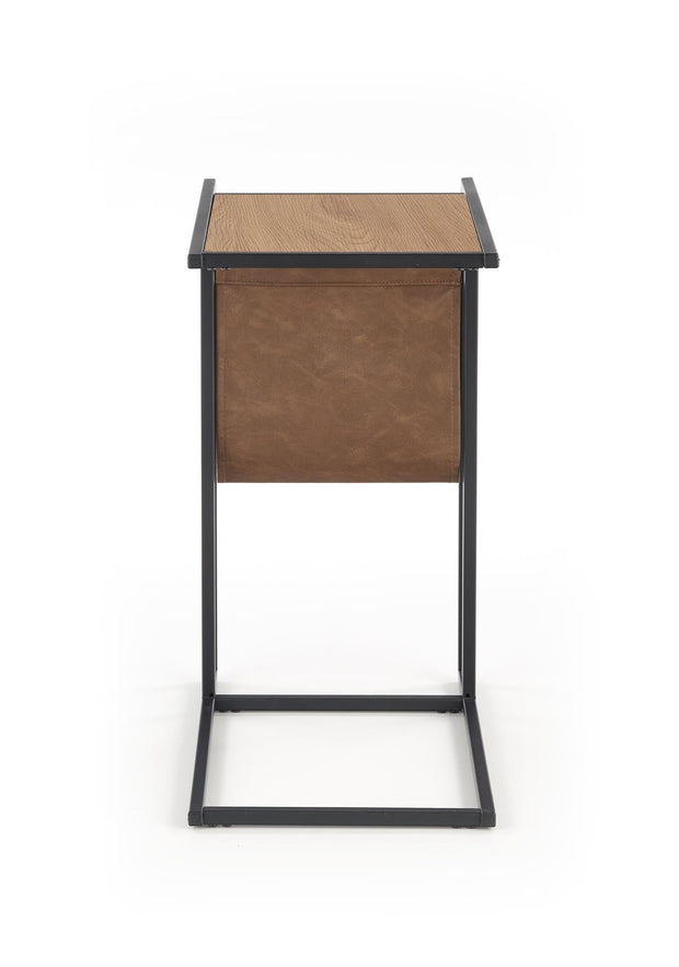 Halmar Masa de cafea din MDF, piele ecologica si metal, Campos Stejar Auriu / Negru, L47xl33xH65 cm