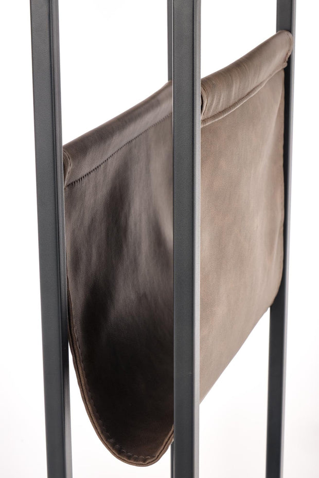 Masa de cafea din MDF, piele ecologica si metal, Campos Stejar Auriu / Negru, L47xl33xH65 cm (9)