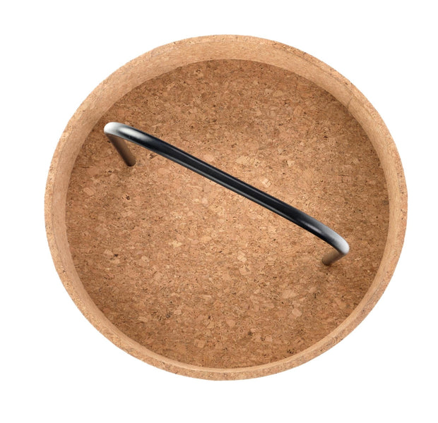 Halmar Masa de cafea din MDF, pluta si metal, Mathis Natural / Negru, Ø38xH67 cm