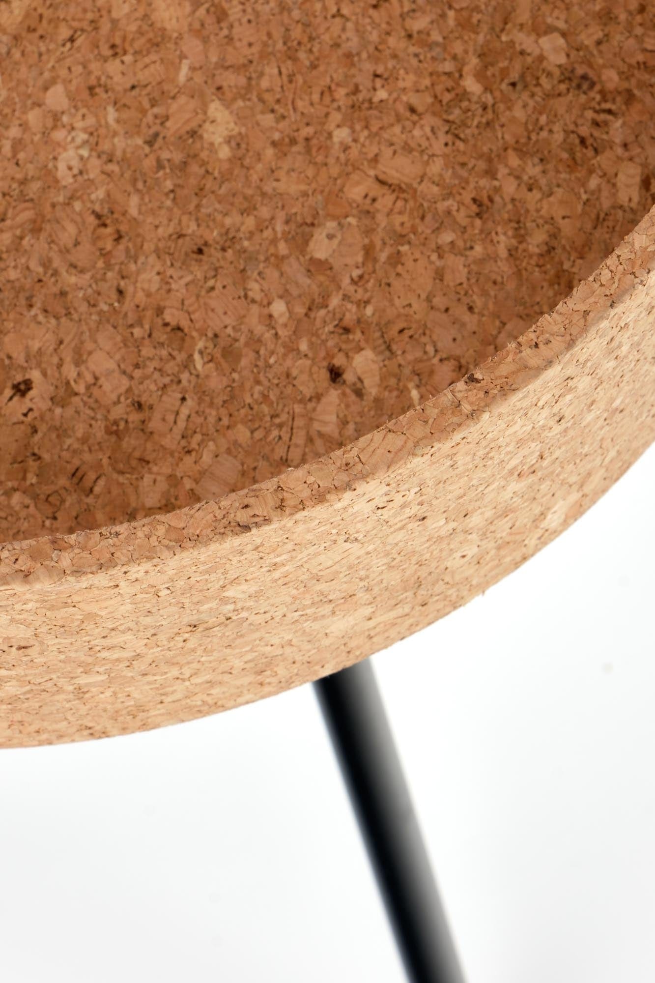 Halmar Masa de cafea din MDF, pluta si metal, Mathis Natural / Negru, Ø38xH67 cm