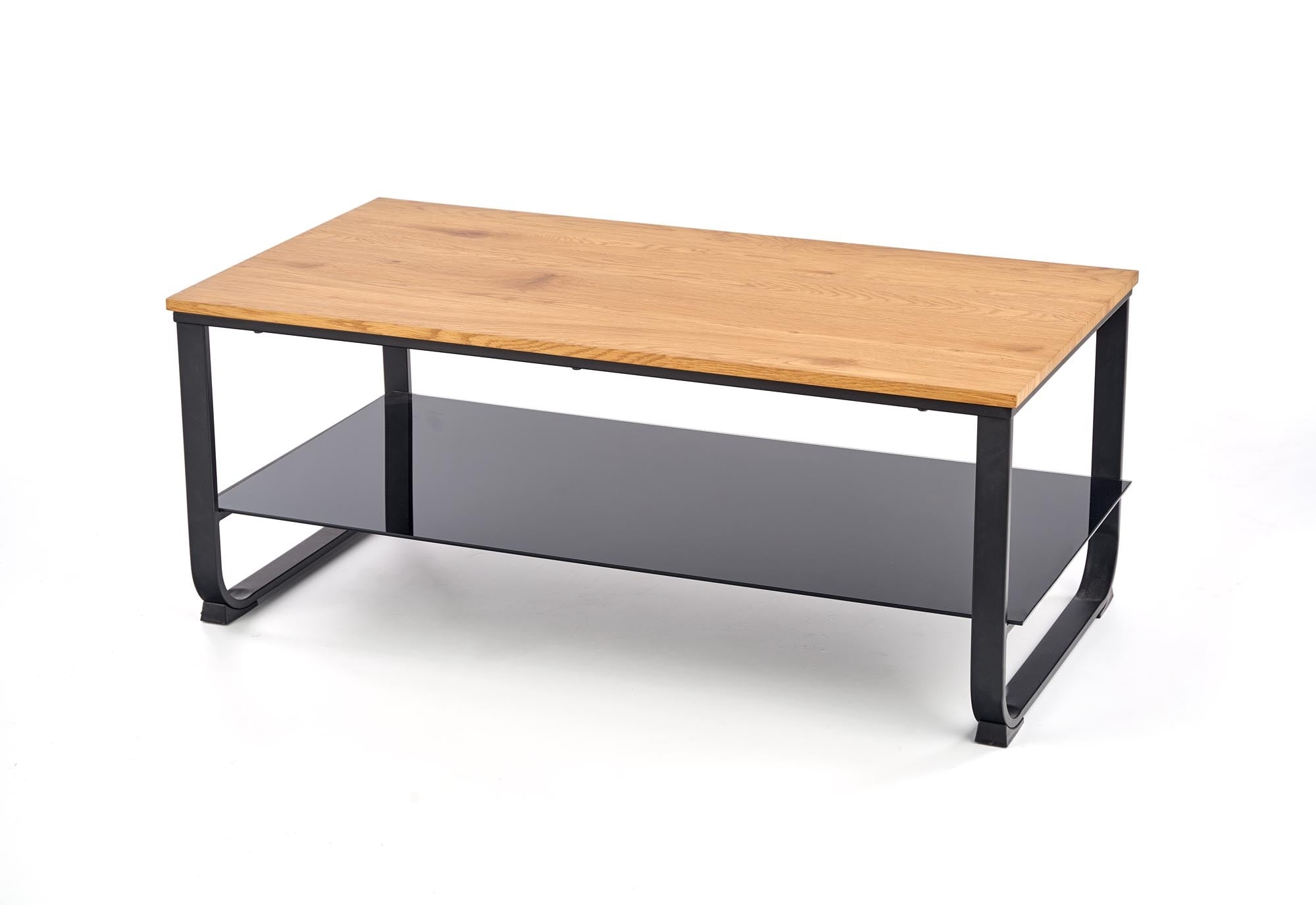 Halmar Masa de cafea din MDF si metal, Arthek Stejar Auriu / Negru, L105xl55xH45 cm