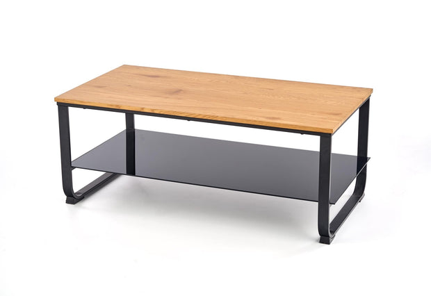 Halmar Masa de cafea din MDF si metal, Arthek Stejar Auriu / Negru, L105xl55xH45 cm