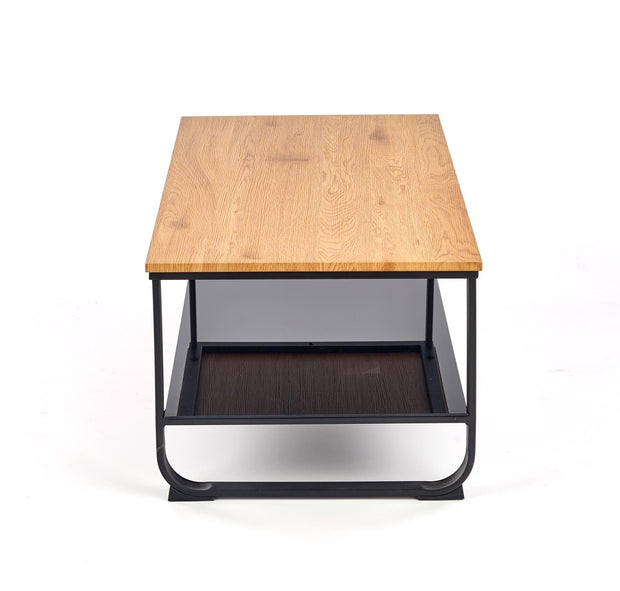 Halmar Masa de cafea din MDF si metal, Arthek Stejar Auriu / Negru, L105xl55xH45 cm